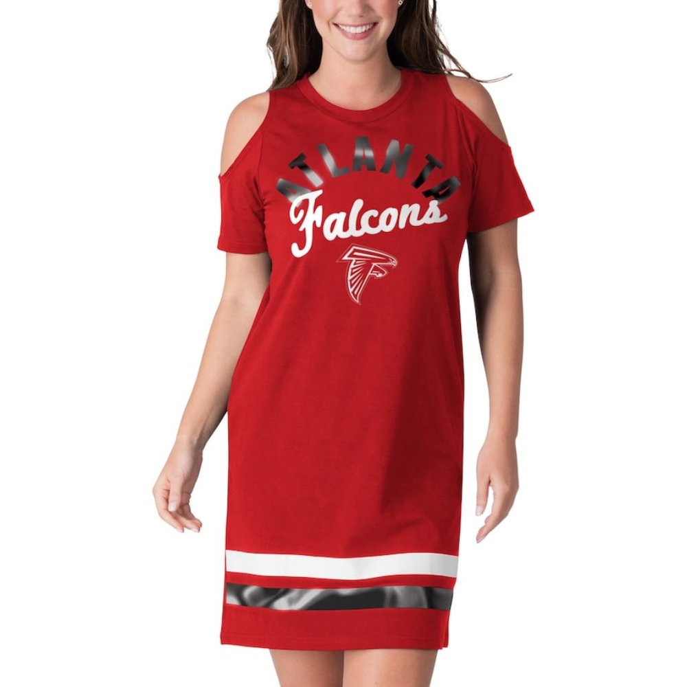 G-III NFL Atlanta Falcons Cold Shoulder Mini Dress